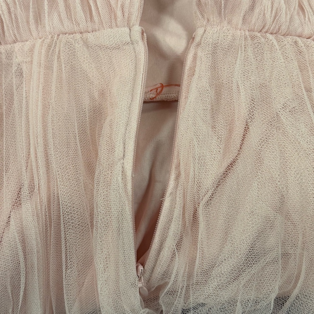 ASOS Pink and Purple Midi Tulle Dress with High-Low Hem & Custom Detailed - Picture 11 of 12